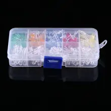 200 шт 5 мм светодиодный диоды светоизлучающие диоды круглый светодиодный желтый красный синий зеленый оранжевый свет Ассортимент Комплект