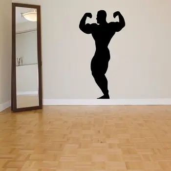 

Gym Sticker Fitness Decal Body-building Posters Vinyl Wall Decals Pegatina Quadro Parede Decor Mural Gym Sticker