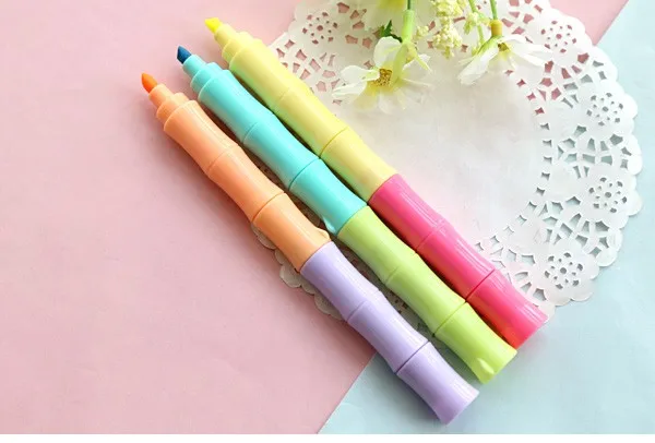 6 шт./лот) Kawaii ручка-маркер для чтения флуоресцентная ручка офисные материалы для школы детские канцелярские принадлежности(dd-1307