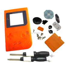 Оранжевый цвет, Ремонтный корпус, чехол для Nintendo dogameboy, классический для GB GBO DMG игровой консоли, весь комплект оболочки с объективом
