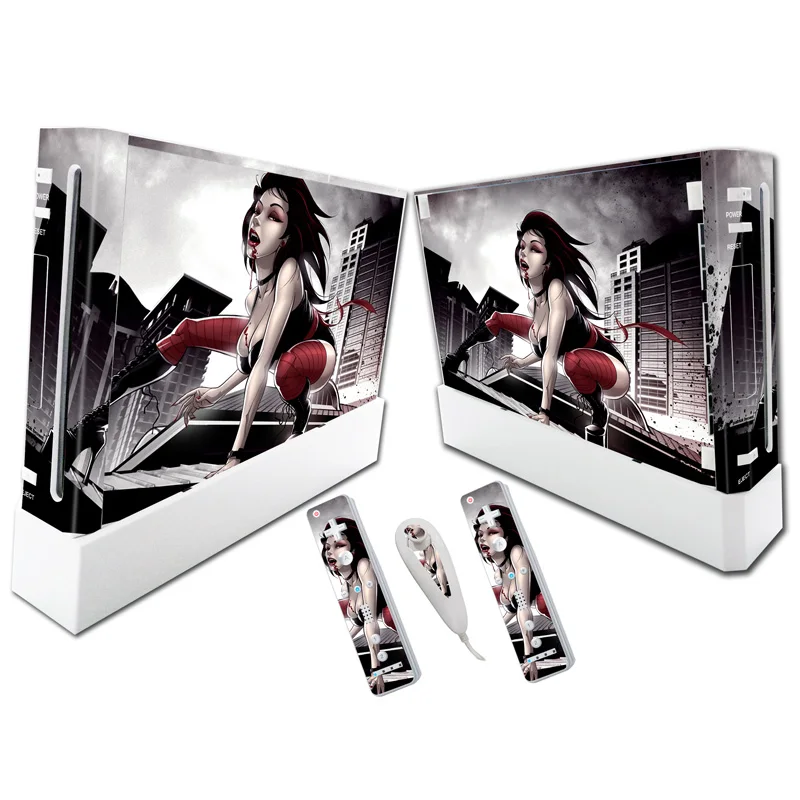 

Free Drop Shipping Sticker Cover Skin For Nintendo Wii Remote Contoller with 7pcs Adjustable Hand for Wii