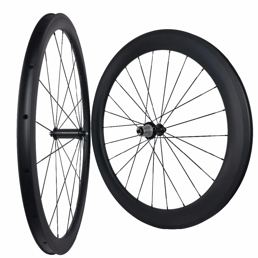 60mm Carbon Wheelset 700C Carbon Road Bicycle Wheels Clincher or