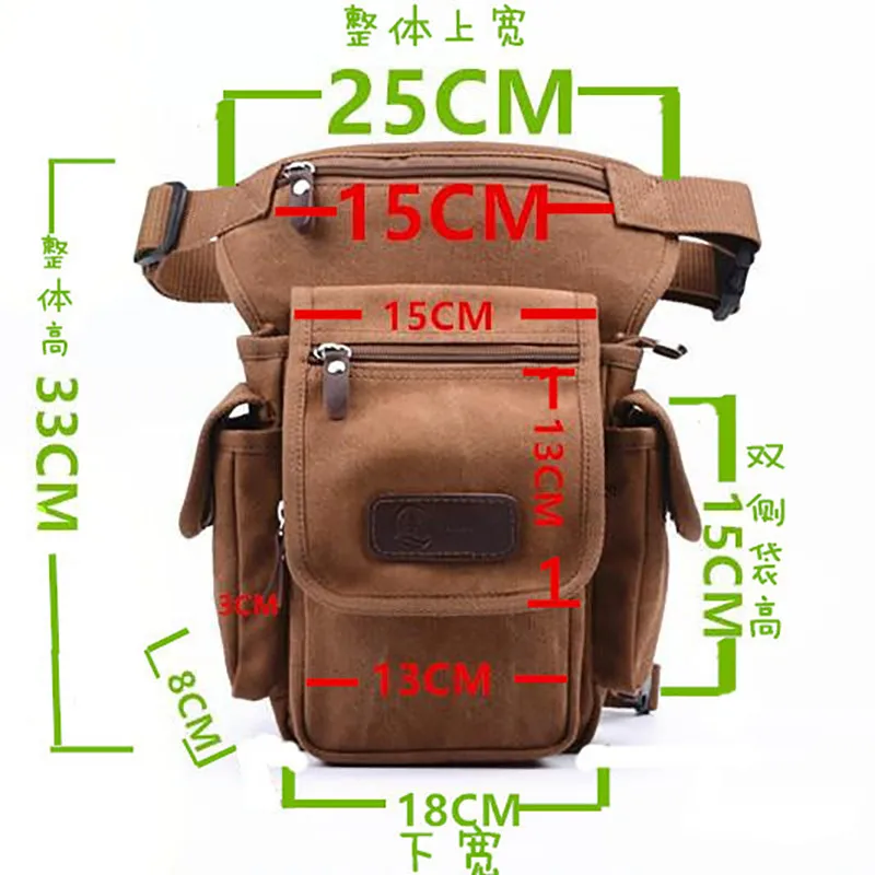 Высокое качество холст военная штурмовая нога падение сумка для мужчин Хип бум мотоциклетный пояс для верховой езды Мужской винтажный поясные сумки