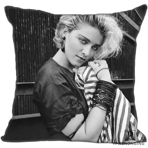 Best Custom Madonna(1) Наволочка на подушку, спальня домашний квадратный наволочка на молнии(одна сторона)#190404-01-184 - Цвет: Pillowcase