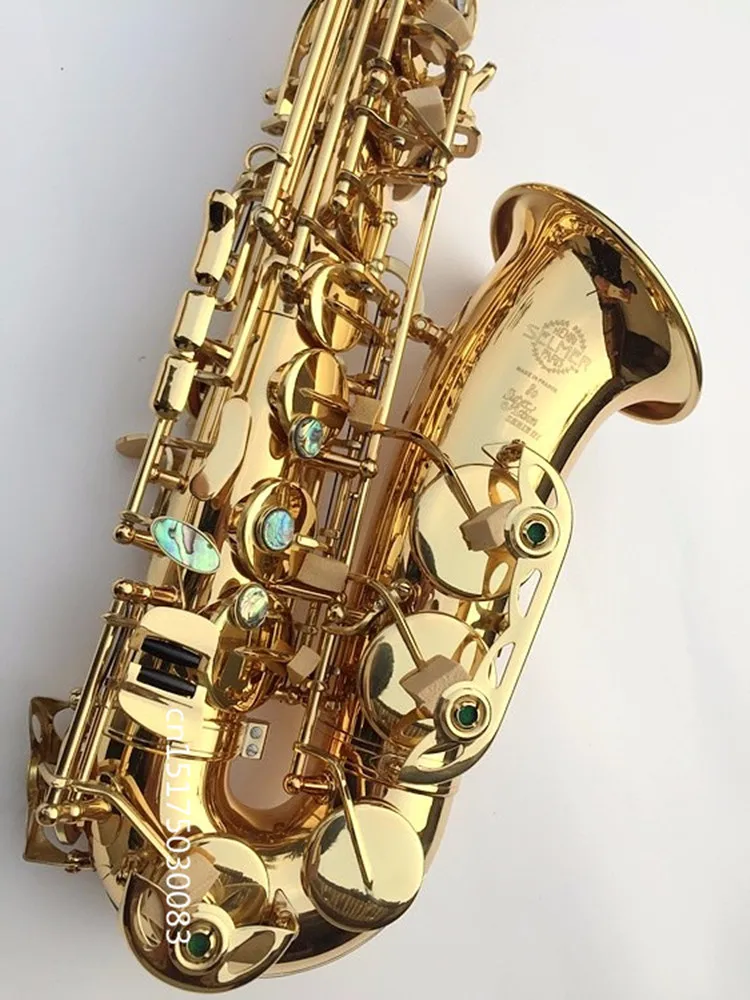 

High-quality Selmer Saxophone Alto 802 Eb Alto Sax Lacquered Gold E Flat Sax with Cleaning Brush Cloth Gloves Cork Strap Case