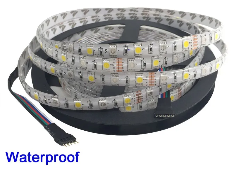 DC12V 5050 Светодиодная лента Водонепроницаемая RGBW гибкий светодиодный светильник 60 Светодиодный/м водонепроницаемый IP20/IP65 RGB+ белый/+ теплый белый лента для украшения