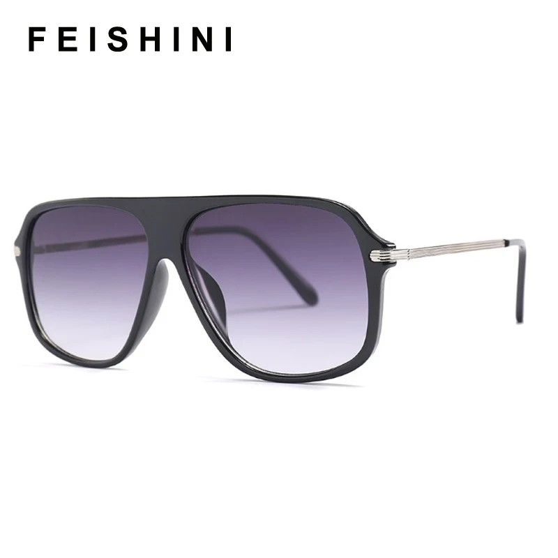 

FEISHINI 2019 Big Leopard Print Frame Ladies Sunglasses Oversized Vintage Protector Glasses For Driving Male Shield EyeGlasses