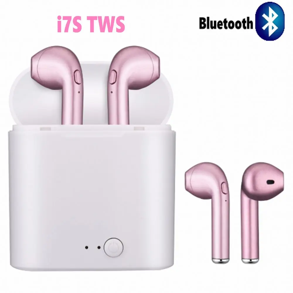 

I7 i7s tws in-ear Bluetooth Earphone Binau Wireless headset Earbuds Headphone With MicPhone for iPhone Xiaomi Samsung Huawei LG