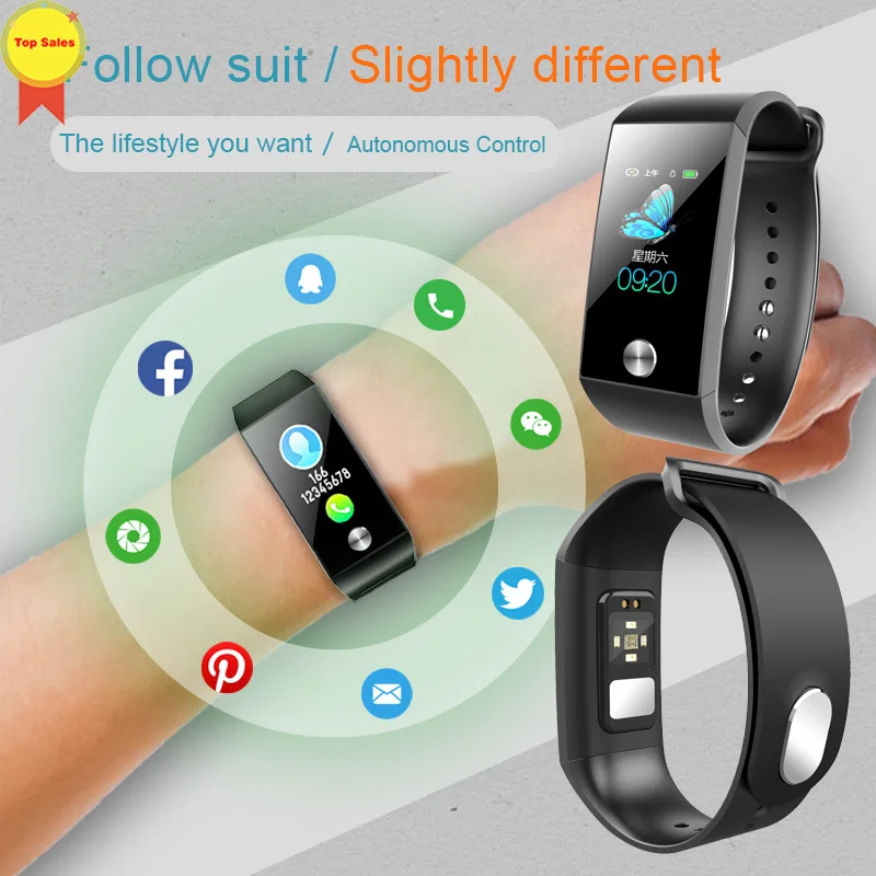 2019 NEW ECG smart band Color Screen 1.14‘ PPG