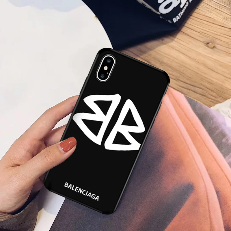 GYKZ Luxury France Paris Brand Cover Case For iPhone XS MAX XR 8 6 6s Plus BALENCI Soft Phone Coque For iPhone 7 Fashion Shell