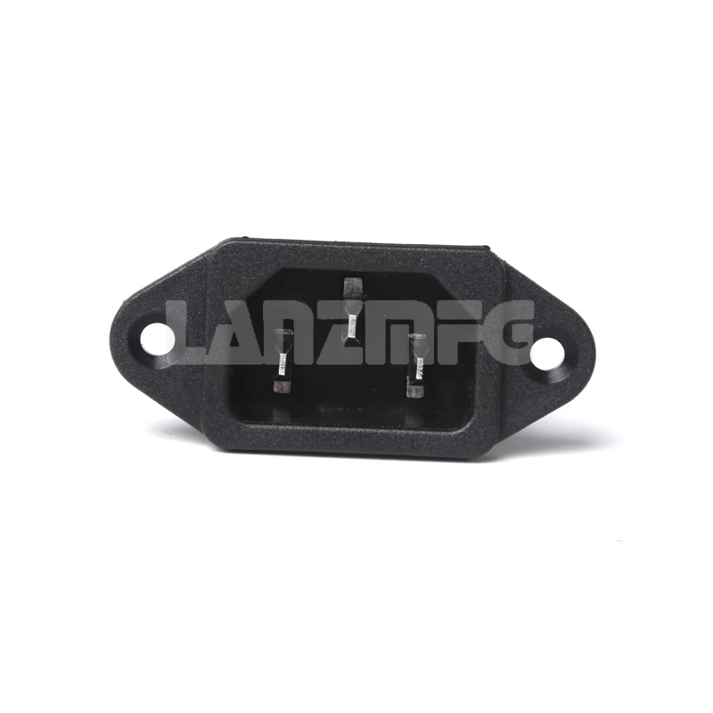 

LZ-14-1 AC 250V 10A Audio Black 3 Pins IEC320 C14 Inlet Power Plug Socket