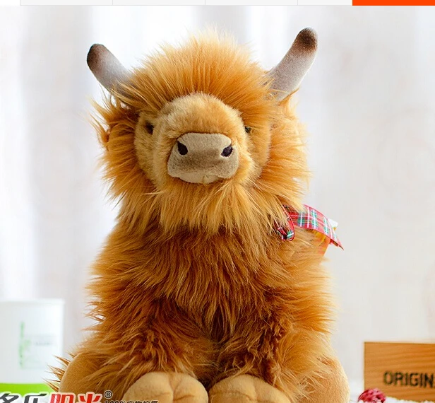 Scottish yak doll 36cm wildlife education plush toys for baby gifts