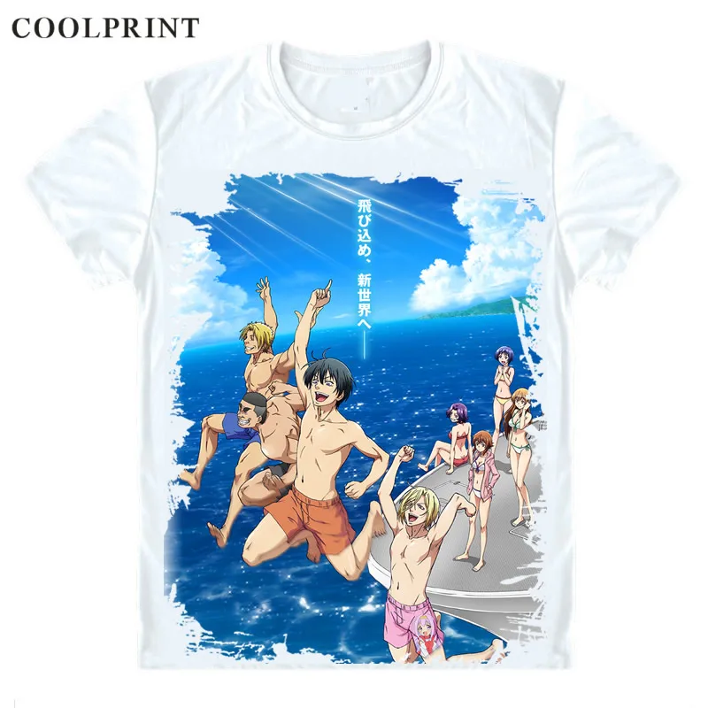 Футболки COOLPRINT Grand Blue guranрусру рубашки с коротким рукавом аниме рубашка для