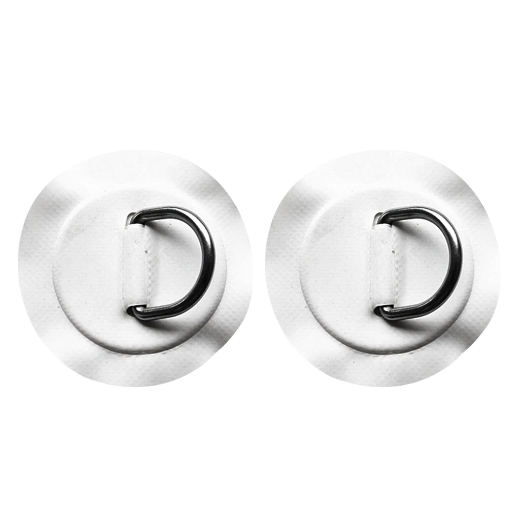2pcs 316 Stainless Steel D Ring Pad Patch for PVC Inflatable Boat Raft Dinghy Kayak  Surfboard Accessories