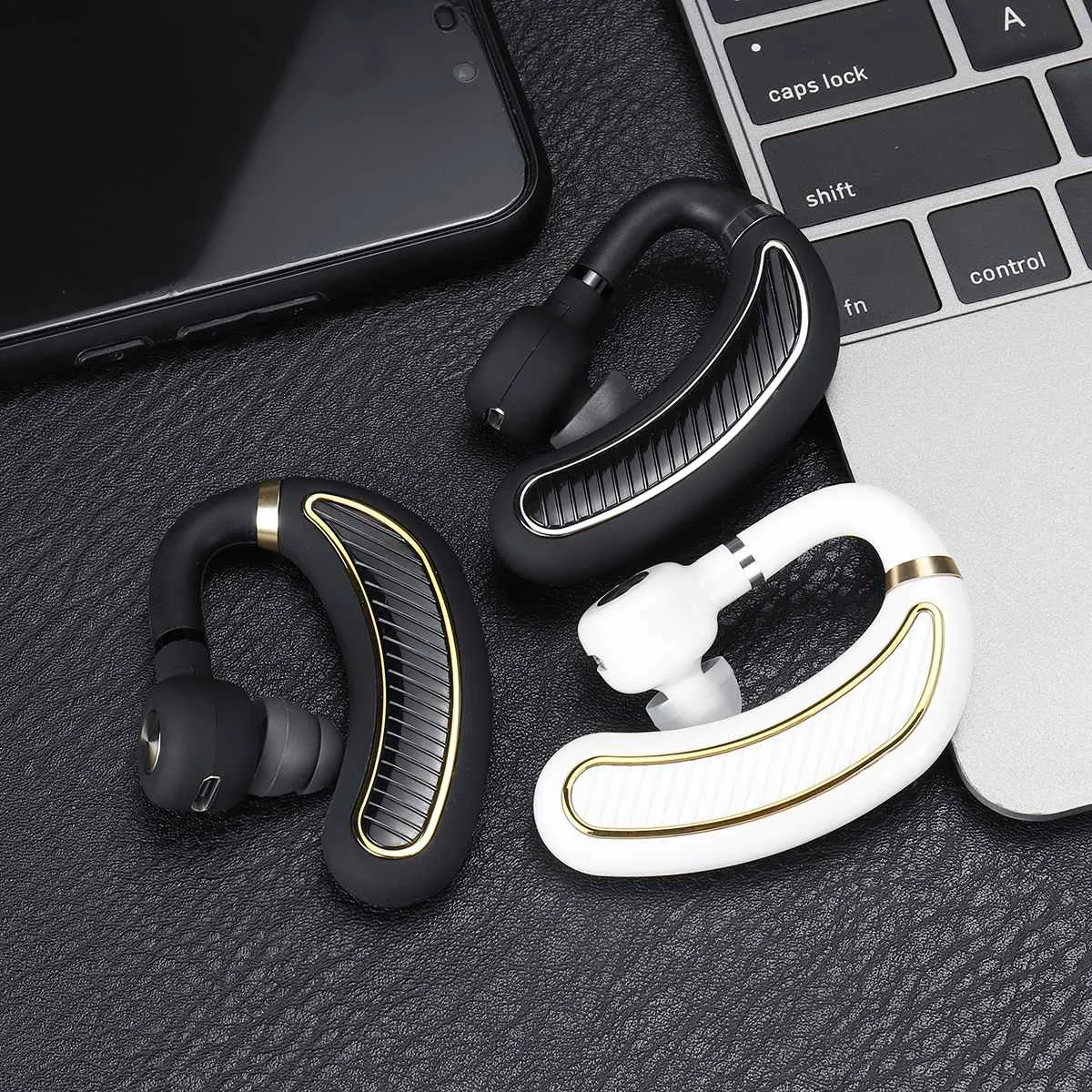 Беспроводные наушники bluetooth 5,0 наушники с подвесным крючком в уши зарядное устройство коробка черный золотой/белый золотой/черный серебристый