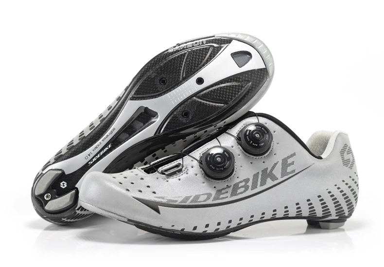 Sidebike 3M Reflectiv Carbon Ultralight Cycling Shoes self-Locking Racing Bike Shoes Road Bike Athletic Riding Shoes Ciclismo