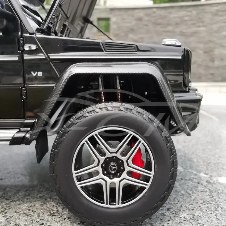 Литая под давлением модель автомобиля почти настоящая для G-Class 4x4(черный) 1:18+ маленький подарок