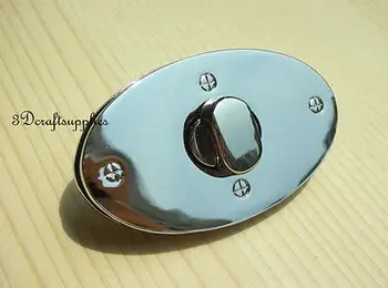 

turn lock wallet purse locks twist-locks Purse Flip Locks nickel 2 1/2 inch E65