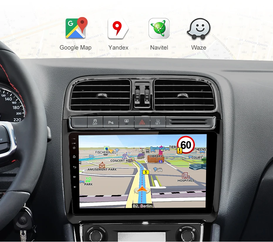 Sale AWESAFE 2 din Android 8.1 Car Radio Multimedia video player gps navigation For POLO 2009 2010 2011 2012 2013 2014 2015 2016-2018 7