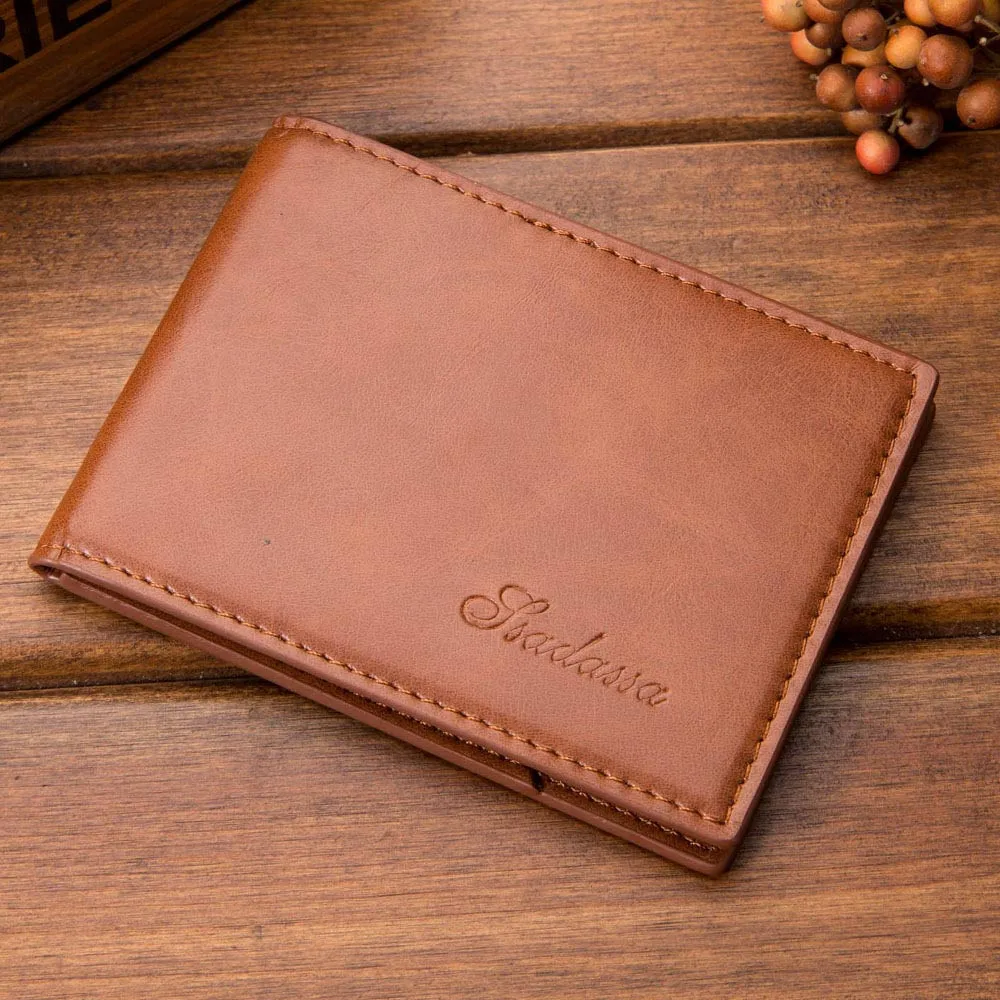 Кошелек женский мужской многополярный бизнес кожаный кошелек ID Кредитные держатель для карт карманы