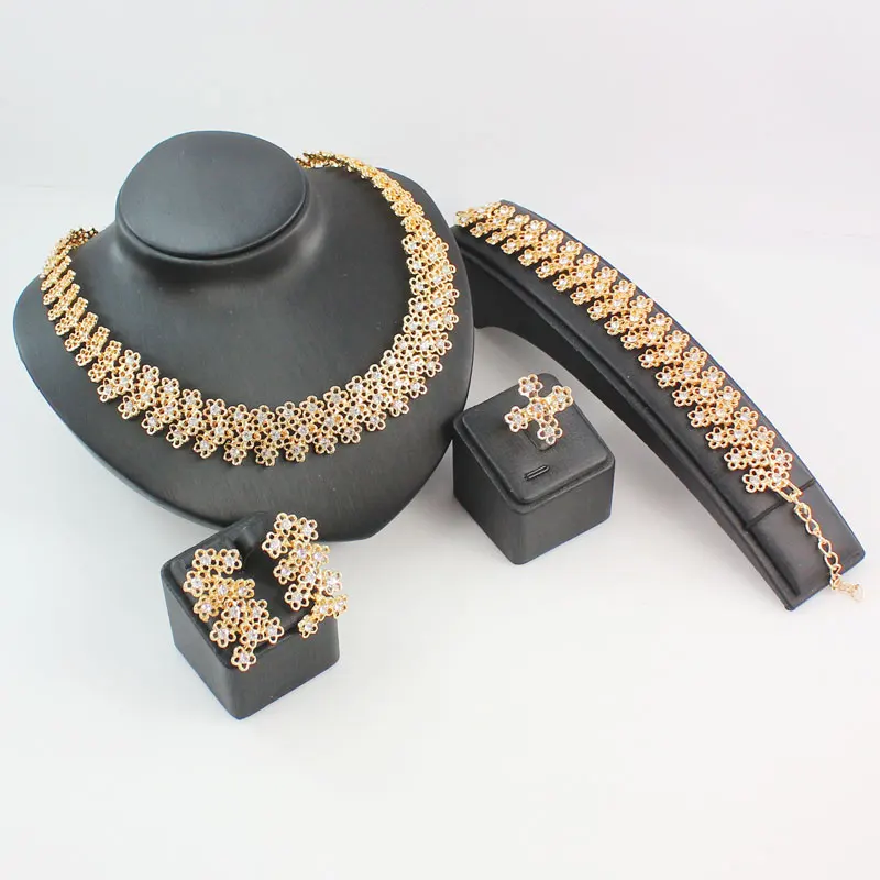 Buy Free Shipping New Fashion 4Pcs Jewelry Set Costume Jewelry Set Gold Color