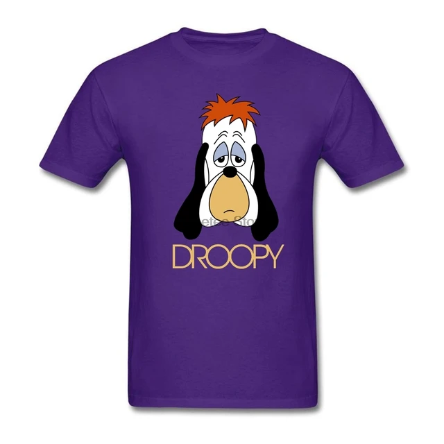 Droopy Cartoon T shirts Men Graphic Tee Men Short Sleeve Cotton Plus