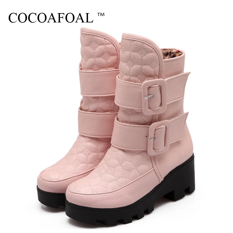 

COCOAFOAL Women's Gothic Shoes Winter Snow Boots Plus Size 43 Silvery Woman Chelsea Boots Fashion High Heels Ankle Boots 2018