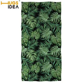 

HUGSIDEA Tropical Leaves Beach Towel Microfiber Quick-Drying Bath Towel Summer Camping Swimming Shower Yoga Sport Towel Soft