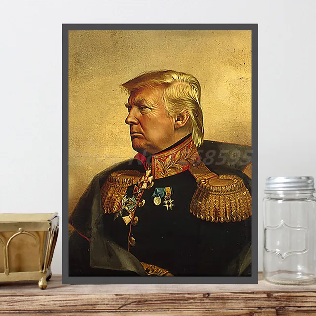 Donald Trump Portrait HD Wall Art Canvas Poster And Print Canvas ...
