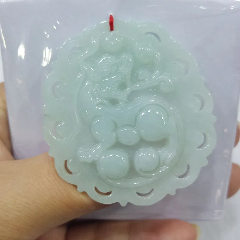 yu xin yuan Fine Jewelry Emerald Jade Carved Chinese Dragon Necklace Pendant Lucky and Blessing Jade Necklace Women men Jewelry yu xin yuan Fine Jewelry Emerald Jade Carved Chinese Dragon Necklace Pendant Lucky and Blessing Jade Necklace Women men Jewelry