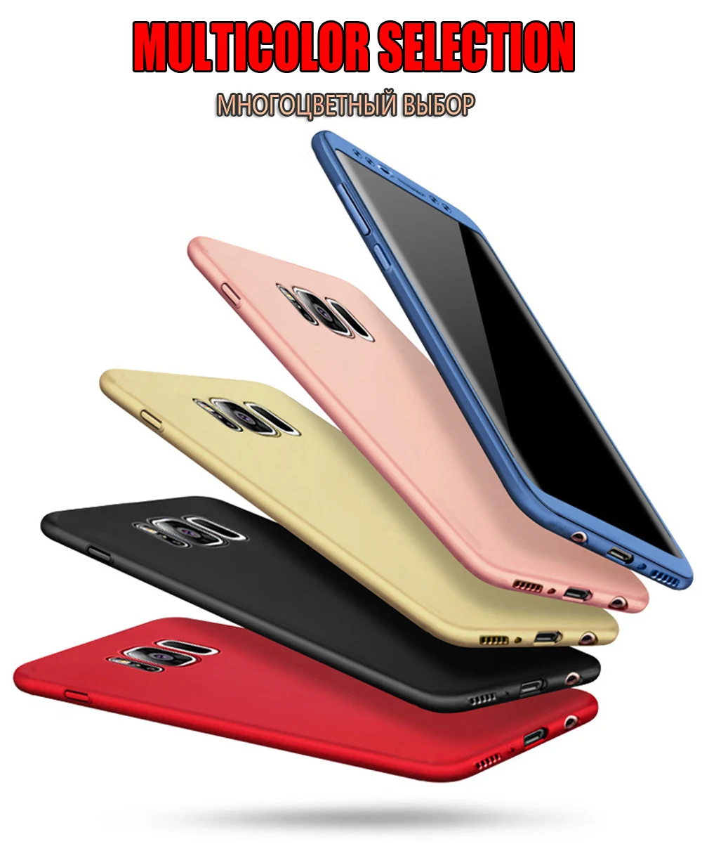 Luxury 360 Full Body Cover Case For Samsung Galaxy S8 S8 Plus Cases Ultra Thin Protection For S7 S7 Edge S6 S6 Edge Note 8 Case2