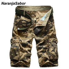 NaranjaSabor Для мужчин летние шорты модные камуфляжные Для мужчин s дышащий хлопок Бизнес короткие военные камуфляжные шорты короткие брюки