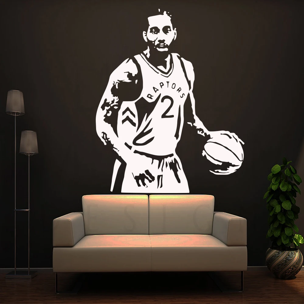 Toronto Raptors Basketball Kawhi Leonard Fmvp Vinyl Wall Sticker Decals For Kids Bedroom Decor Wallpaper Rooms Decoration