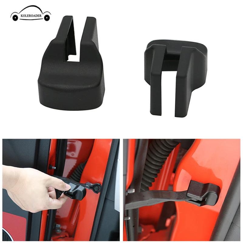 TopDall Door Arm Protection Cover Stopper Buckle Cap Anti-Rust Interior Accessories Compatible for Ford Mustang 2015-2021 