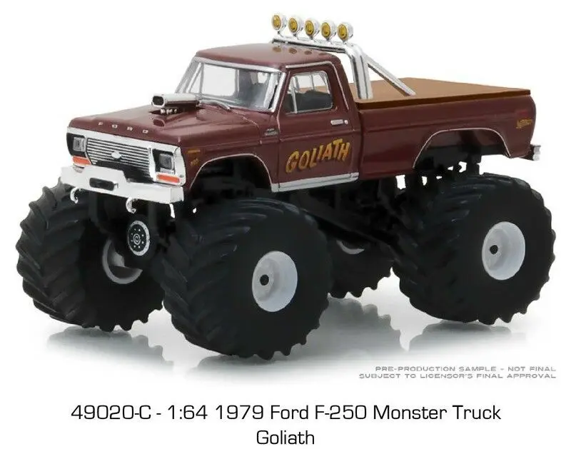 GL 1:64 1979 Ford F-250 Monster Truck Голиафа сплав модель машинки Diecast металлические игрушки