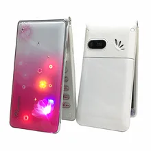 Флип Русский Французский Испанский мобильный телефон для женщин девушек леди милый светодиодный фонарик gsm мобильный телефон H-mobile G699