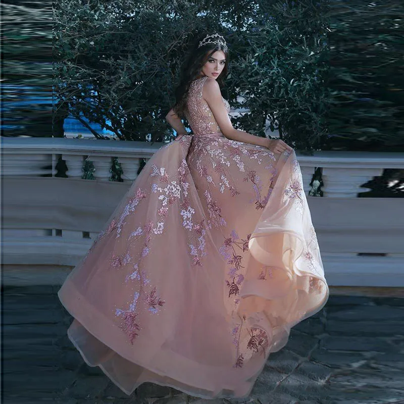 2018-arabic-v-neck-lace-a-line-evening-dresses-sleeveless-sheer-tulle-applique-beaded-formal-long-party-prom-dresses