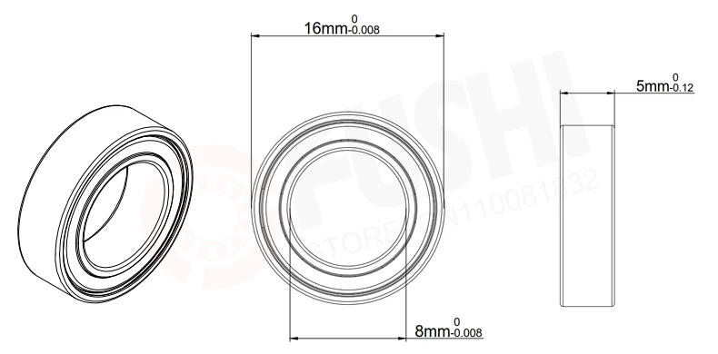 688-2RS подшипник ABEC-3 10 шт 8x16x5 мм миниатюрный 688RS упорные шариковые подшипники 618/8RS Z3V3 оранжевый герметичный подшипник 688 2RS