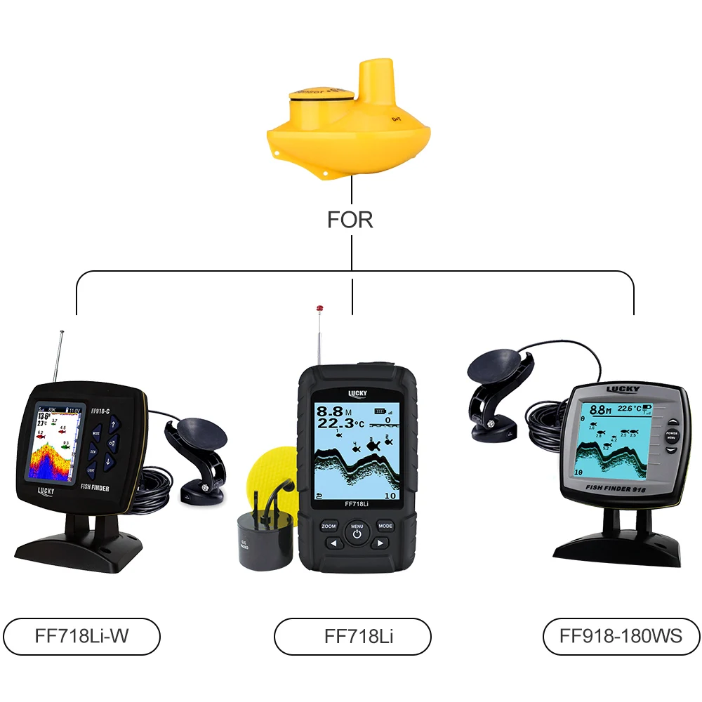 Lucky беспроводной гидролокатор датчик для ffw718 ff518 ff718lic-w ff718li-w для подледной рыбалки беспроводной рыболокатор сенсор