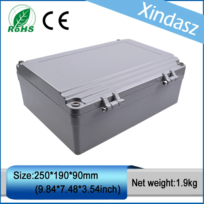 XD-FA15/XDW01-19 1pcs in stock IP66  die casting enclosure waterproof electrical junction boxes 250*190*90mm