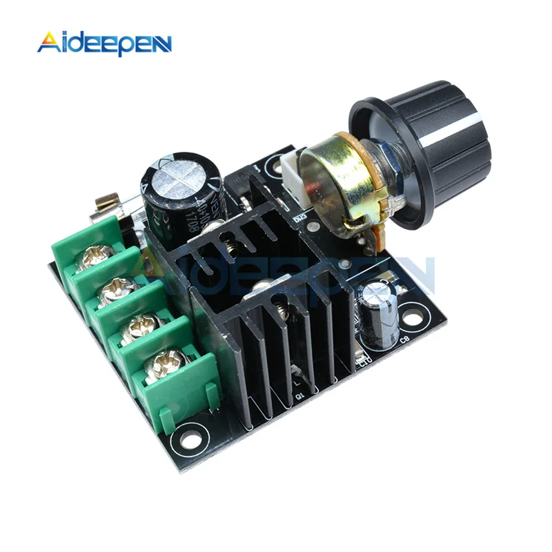 DC 12V-40V 10A 400W Auto PWM DC Motor Speed Controller Module Volt Regulator Dimmer 3KHz Frequency With Knob Switch 24V 32V DC Motor Speed Controller Motor Speed Controller Electric Motor Speed Controller