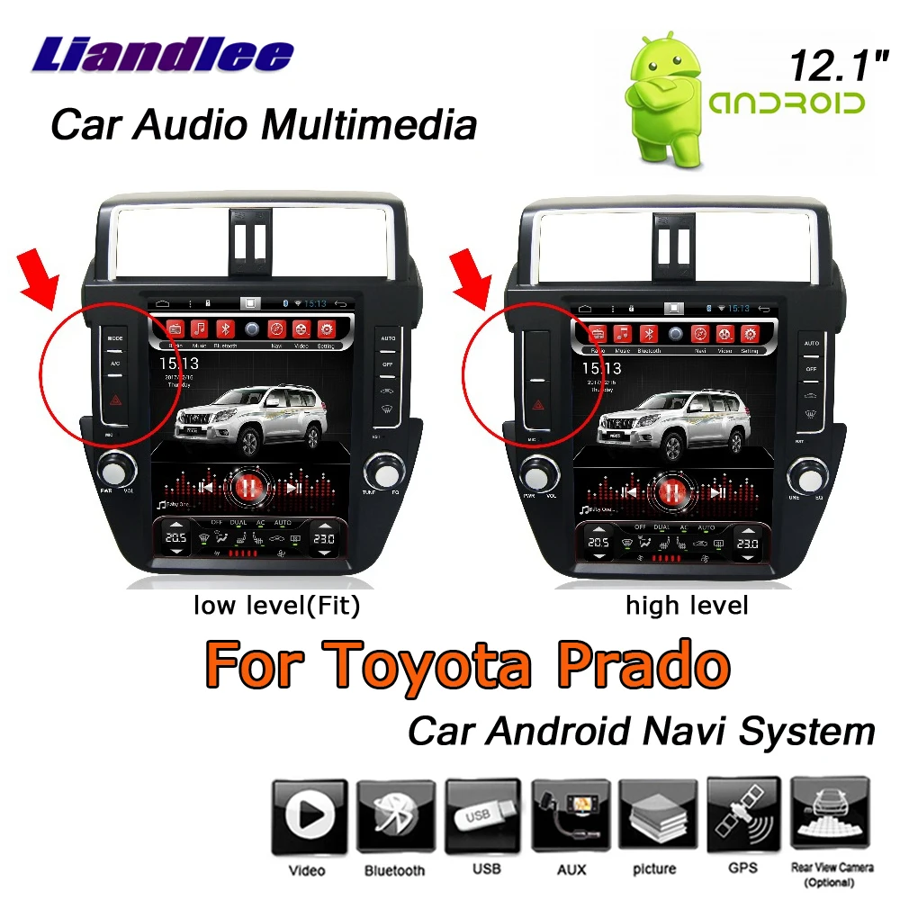 Excellent Liandlee 12.1" Android For Toyota Prado 150 2015~2019 Stereo Car Vertical screen Radio Video BT GPS Map Navi Navigation System 2 Excellent Liandlee 12.1" Android For Toyota Prado 150 2015~2019 Stereo Car Vertical screen Radio Video BT GPS Map Navi Navigation System 2