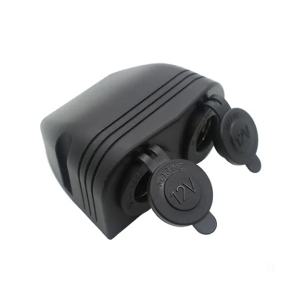 Car Motorcycle Dual 4.2A USB Charger+ 12V/24V Cigarette Lighter Socket Two Hole Tent Type Panel For Boat Marine ATV RV