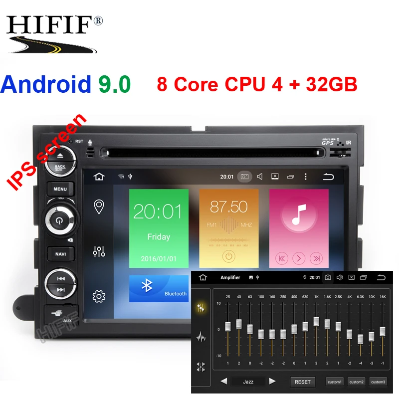 

4G Android 9.0 Octa Core 4GB RAM Car DVD Player For Ford Explorer Fusion Mustang Focus Edge Expedition Escape F150 Car Radio GPS