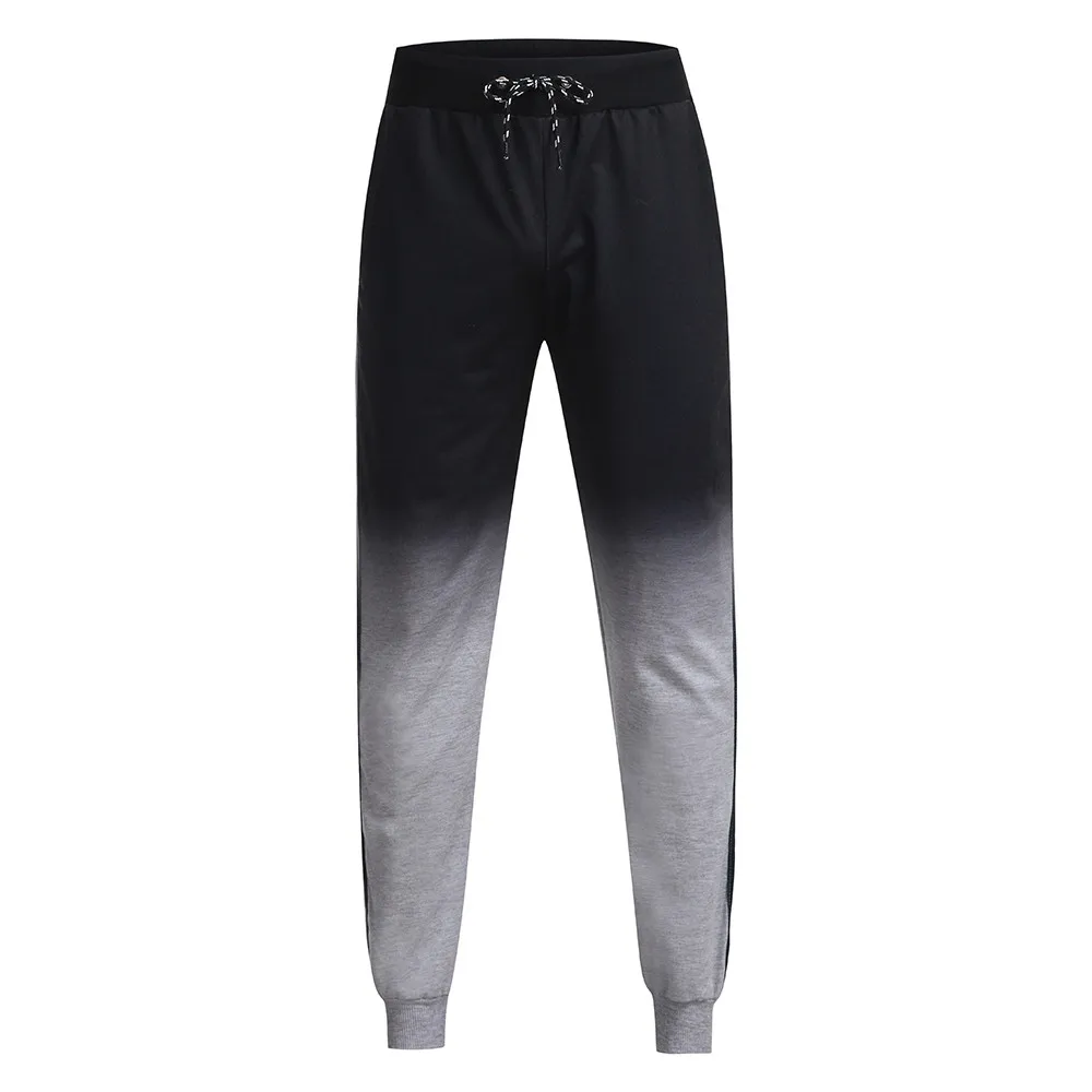 

Ship Fashion Mens Outdoor Packwork Graduated Black Splicing Drawstring Trousers Pants Casual&Sport Graduated c0315