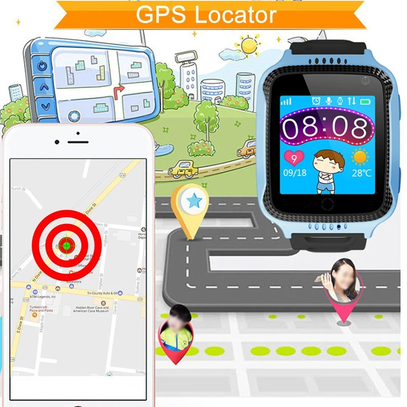 Детские Смарт часы LETINE Q528 с GPS трекером и фонариком|smart watch|watch with gps trackertouch screen smart