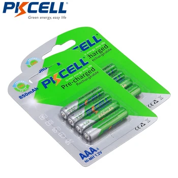 

8pcs/2pack PKCELL AAA Rechargeable Battery aaa Ni-MH 850mAh 1.2V Low Self-Discharge 3A Rechargeable Batteries Bateria