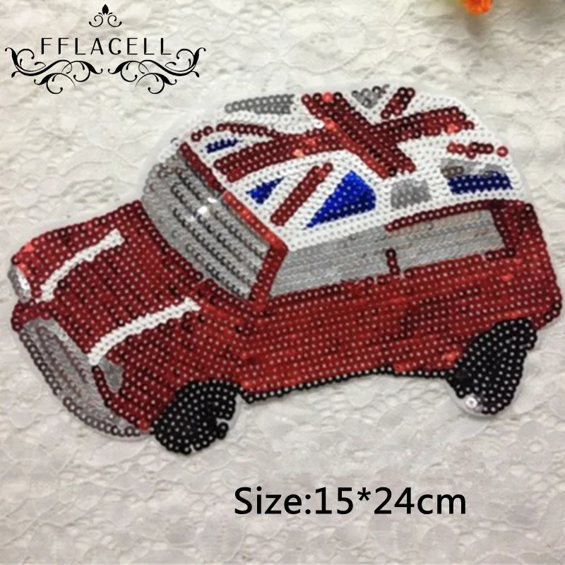 FFLACELL Patch sequins British car embroidered patches for clothes DIY clothing | Дом и сад