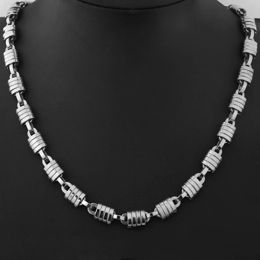 Мода Хип-Хоп Мужская Панк крутая цепочка с замком ожерелье 316L нержавеющая сталь мужская цепочка на шею ювелирные изделия