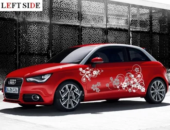 

LEFT SIDE Car Stickers Fashionable Flower Car-Styling Creative Customizable Collection Decals Sticker Waterproof Protective Film